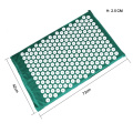 Natural Organic Linen Cotton Acupressure Mat Foot Plastic Spikes Massage Acupressure Mat With Carry Bag